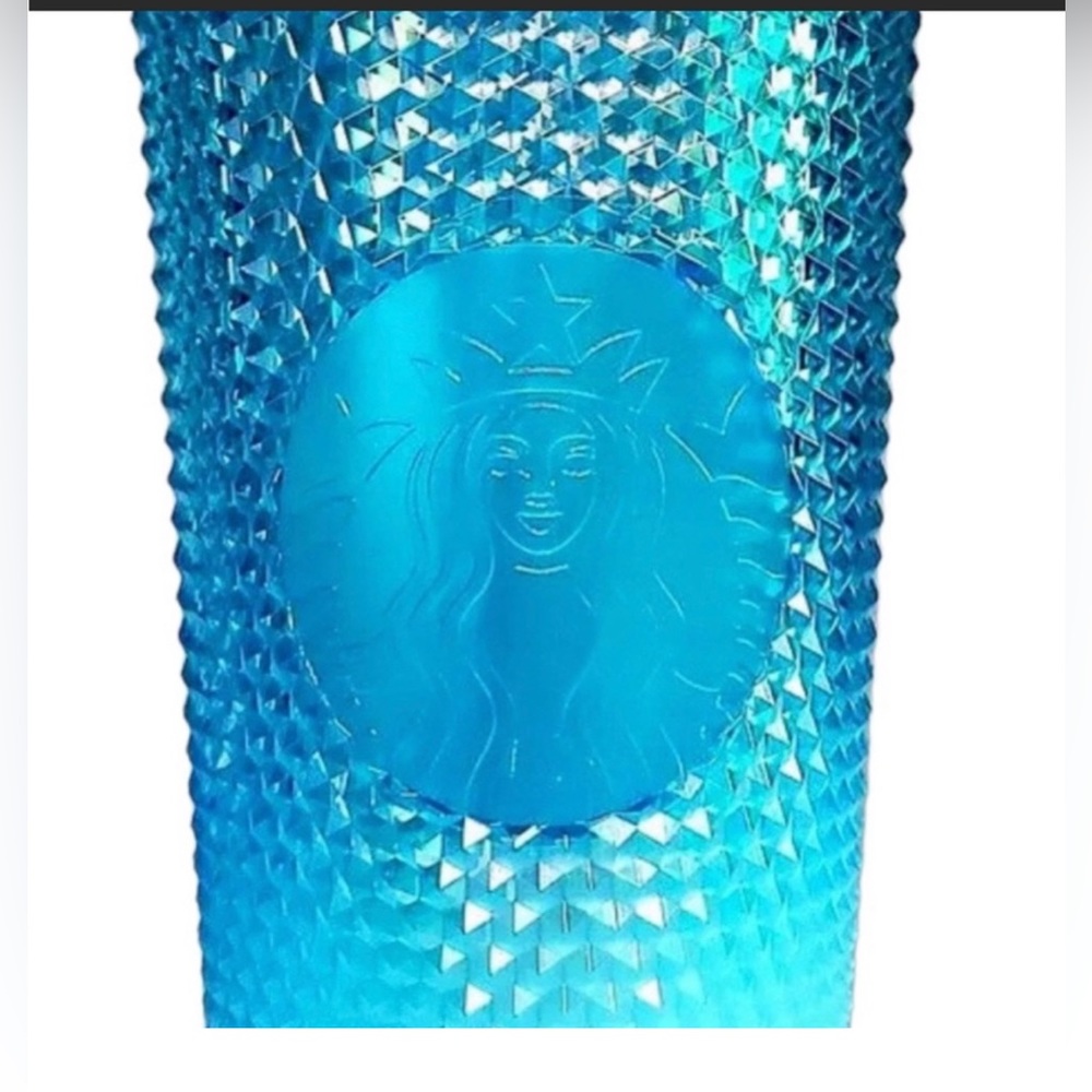 Starbucks Ombré Aqua Splash Oil Slick Blue Tumbler Studded 24oz Venti Tumbler - Picture 11 of 13